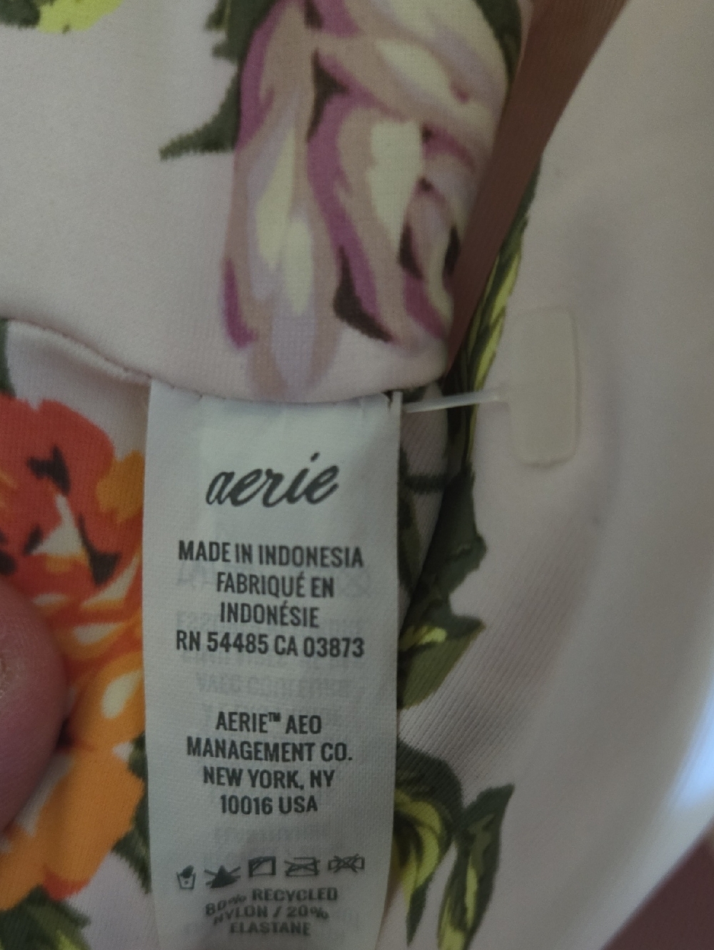 aerie Light Pink Floral Bikini Top - Picture 7 of 7
